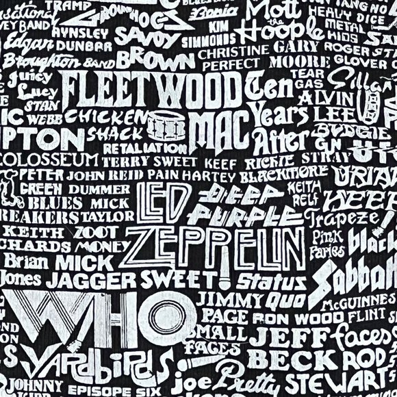 Fruit Of The Loom Shirt Mens Large Black The Family Tree Of British Rock Graphic - Picture 7 of 13